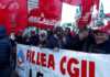 fillea lecce striscione manifestazione