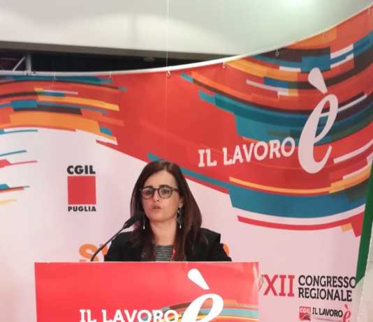 L’intervento di Valentina Fragassi al XII Congresso Regionale della CGIL Puglia