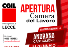 La Cgil inaugura la Camera del Lavoro di Andrano-Castiglione