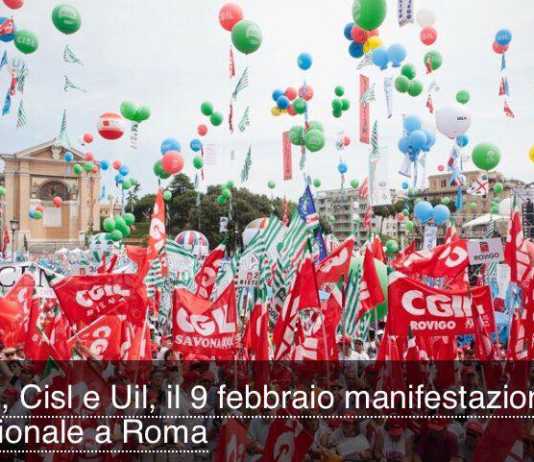 LA CGIL LECCE ALLA MANIFESTAZIONE UNITARIA DEL 9 FEBBRAIO A ROMA