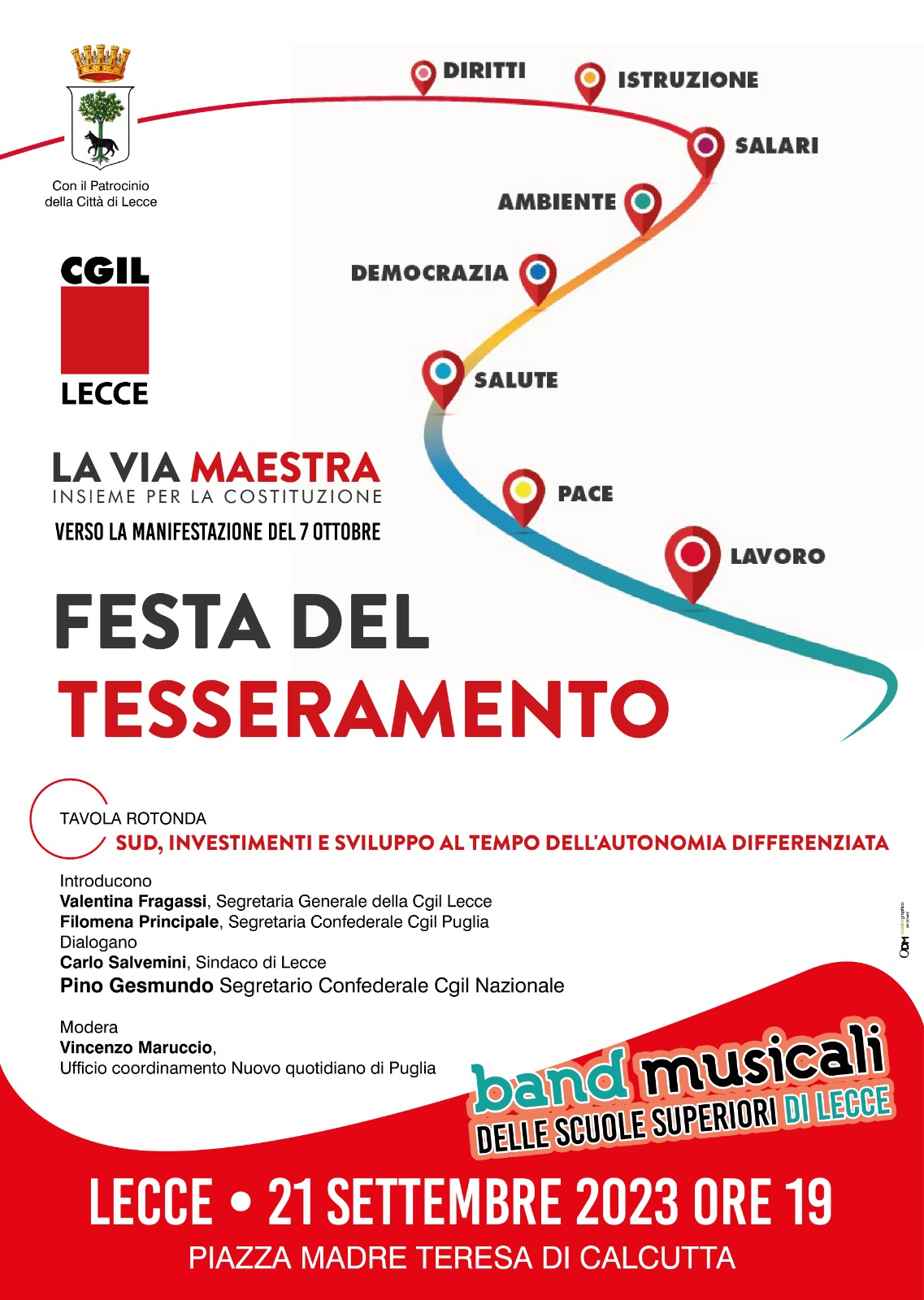 Cgil Lecce, Festa del Tesseramento nel quartiere Stadio