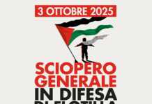 Venerdì 3 ottobre sciopero generale per Gaza