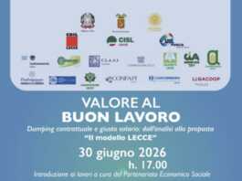 “Valore al buon lavoro”, il 30 giugno iniziativa del PES di Lecce