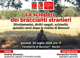 Diritti in campo, 15 anni dopo lo sciopero dei migranti. Iniziativa di Cgil e Flai Cgil con il segretario generale nazionale Giovanni Mininni